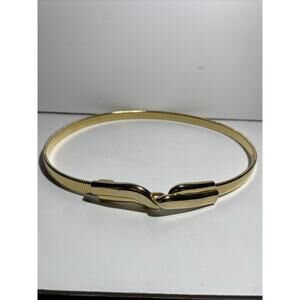 Vintage Accessocraft NYC Gold Tone Stretch Belt ~ 27” Great Condition